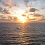 Sonnenuntergang am Reef.