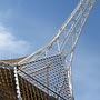 Der Mast des Arts Centre am Südufer des Flusses.