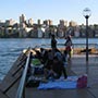 7:09 Uhr. Es ist früh, sehr früh. Aber, wie man sieht, bin ich nicht der Erste am Opera House.