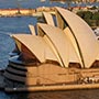 The Opera House im Abendlicht.