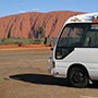 Ankunft am Uluru um 16:45 Uhr.